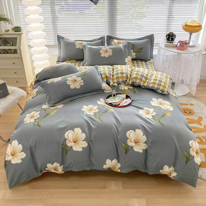 Plant-based four piece comforter set - Hibiscus